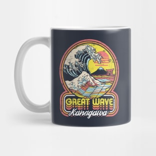 Great Retro Wave Kanagawa Mug